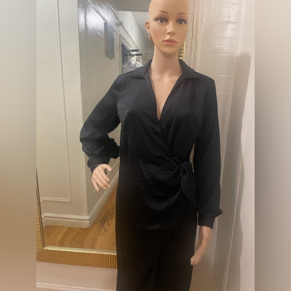 LOFT Black Long Sleeve Dress - Picture 10 of 12